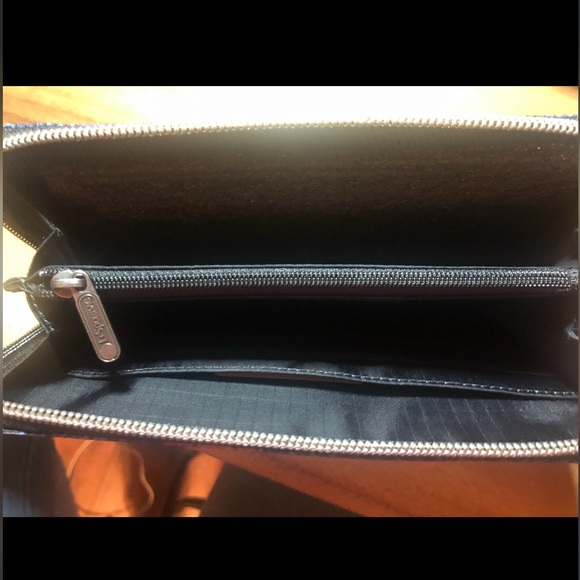 NWT: zip all women’s LeSportSac wallet: red satin floral; black #PLAID is SOLD - Picture 6 of 6